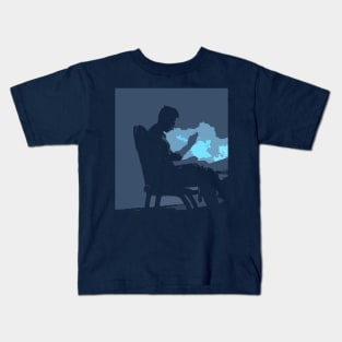 Abstract Man Sitting in Chair Kids T-Shirt